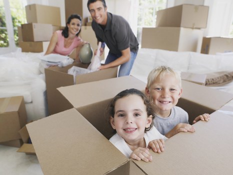 Professional man with van service preparing items for safe transport