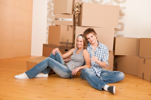Local packing team preparing a Cambridgeheath property move