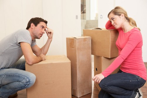 Local moving truck arranged for a flat move in Cambridgeheath